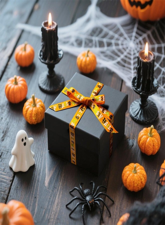 Confettiville Halloween Ribbons, 16 Rolls, 16 Yards, 3/8" (10mm) Thin Grosgrain Ribbons for DIY Crafts and Decorations, Spooky Whimsy Designs - Image 2